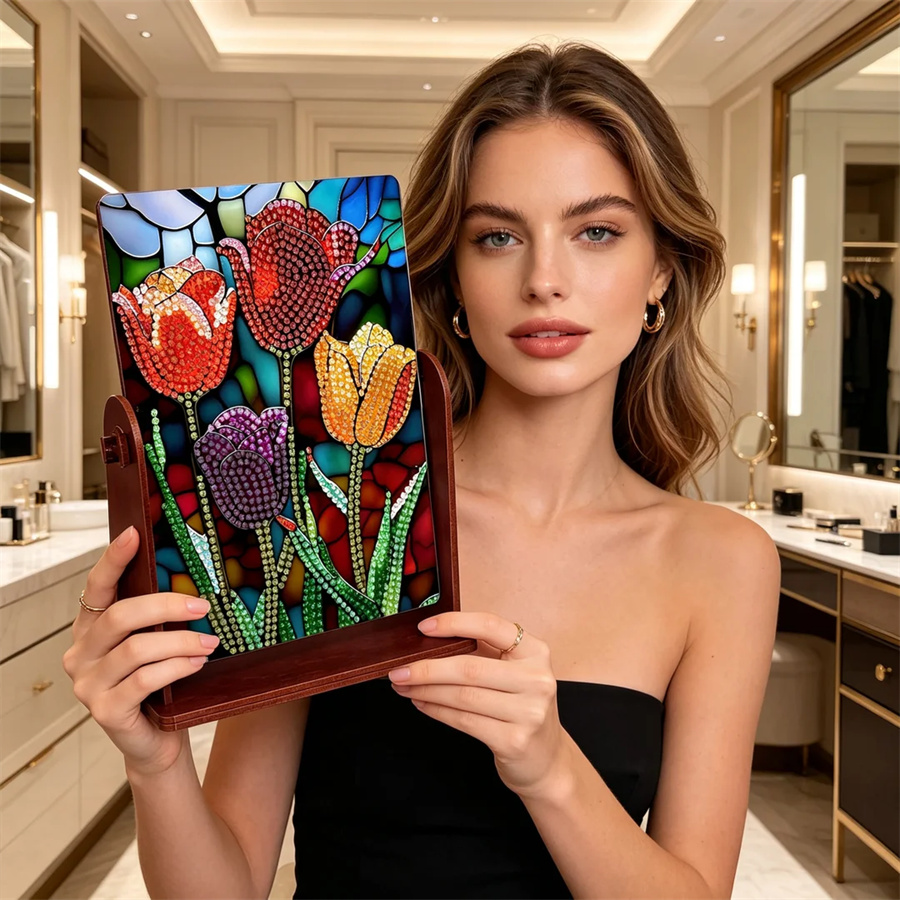 Art Craft Mirror - Lustro kosmetyczne w kształcie róży, nowy
