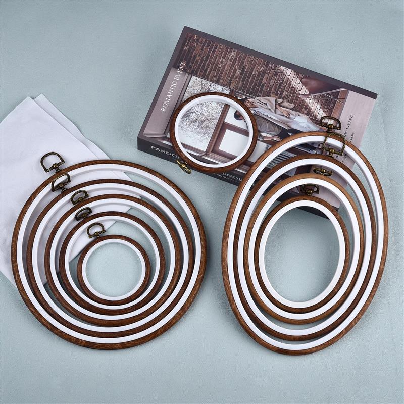 Embroidery Hoop Kit - Zestaw drewnianych okrągłych i owalnych tamborek