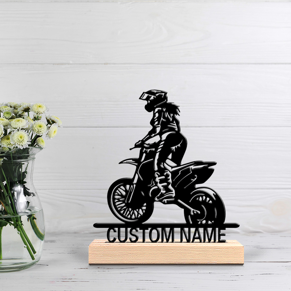 Art Y Craft - 1 szt. Kreatywna figurka motocyklistki z