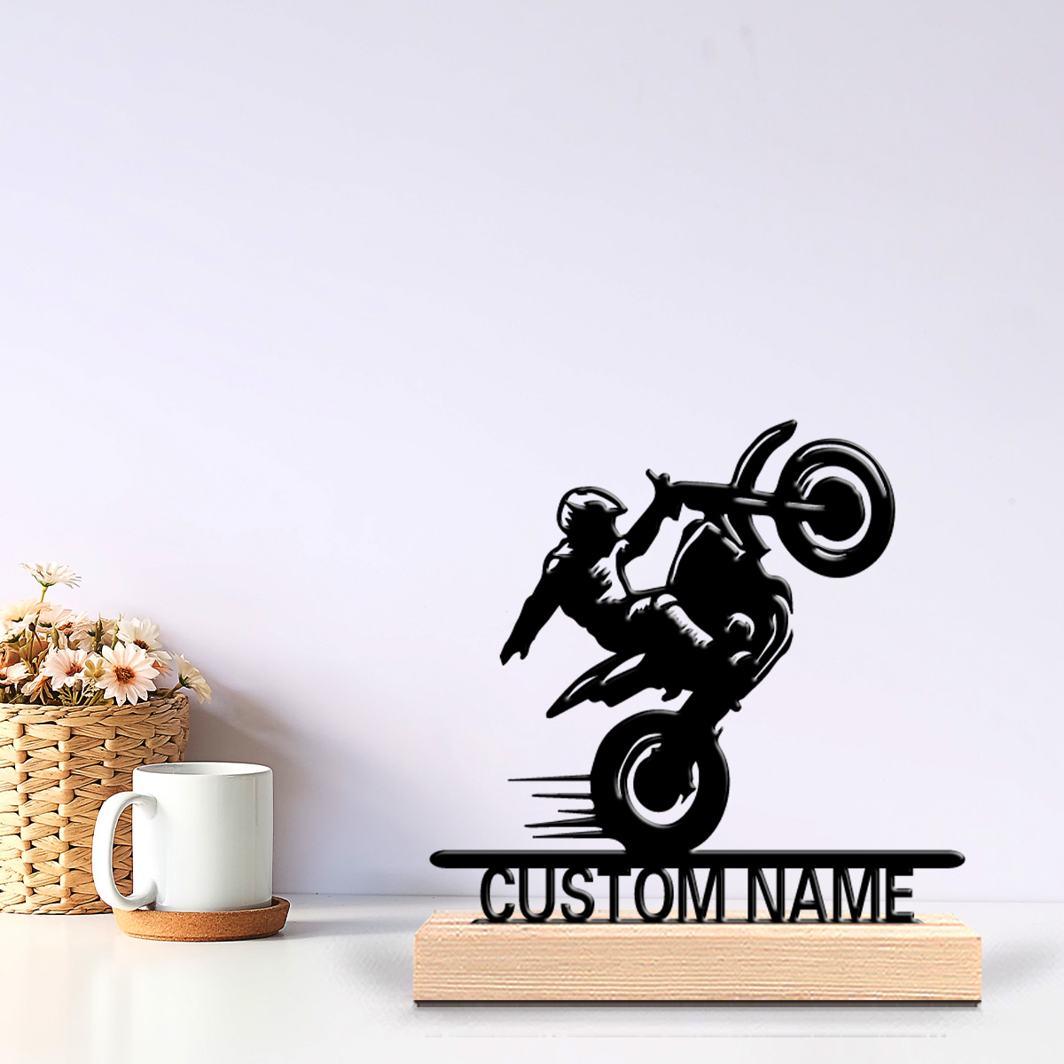 Art Y Craft - 1 szt. Prosta metalowa statuetka motocykla