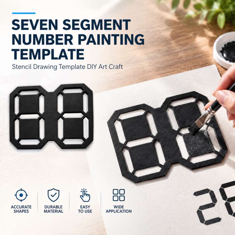 Art And Craft Numbers - Szablon do malowania cyfr z siedmioma