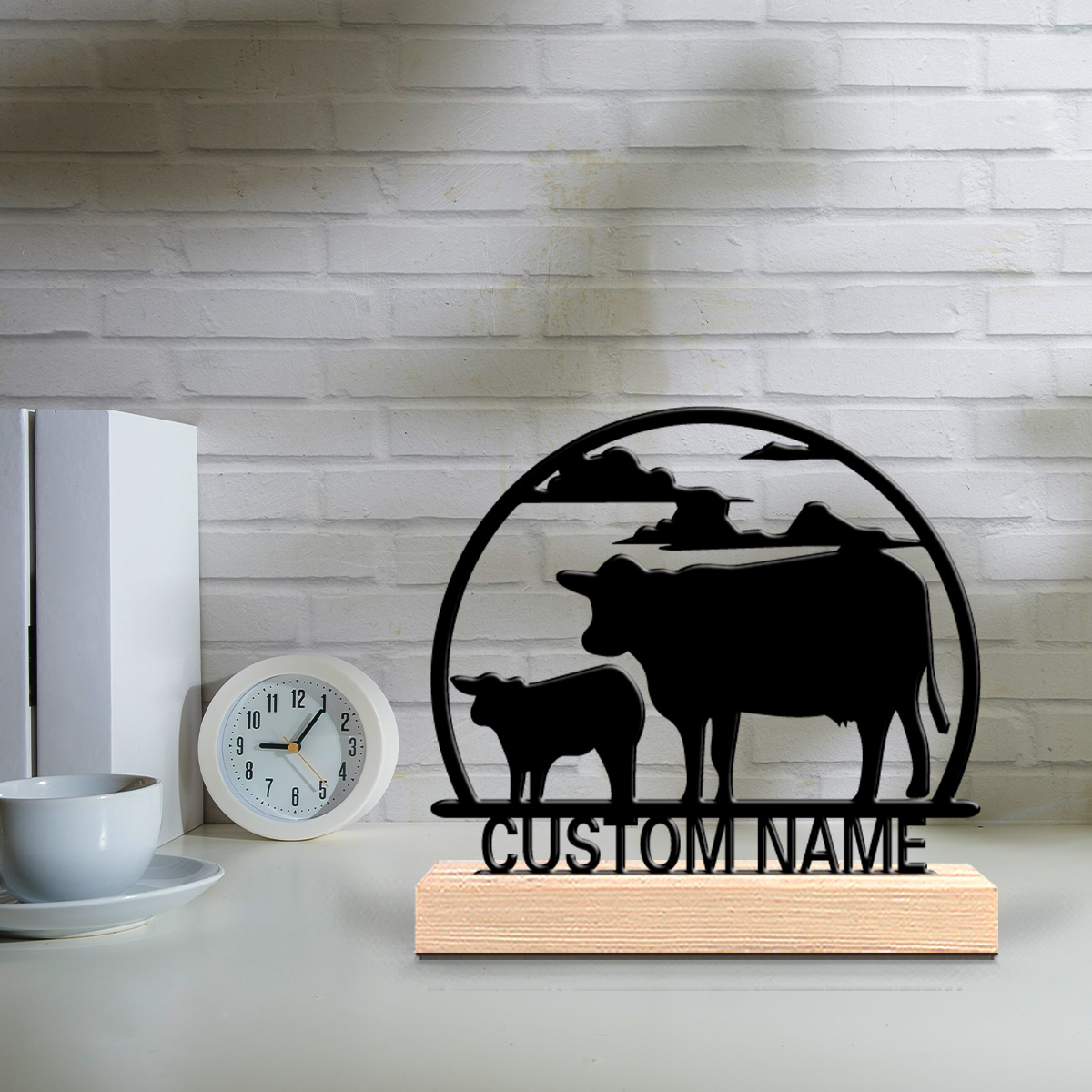 Art Y Craft - 1 szt. Modna metalowa statuetka krowy