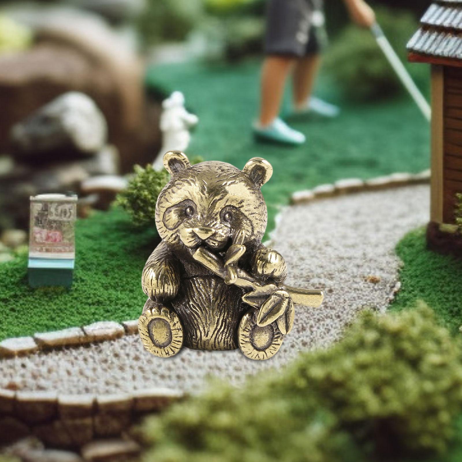 Art Craft Hotel - Mosiężna Panda Ozdoba Kolekcjonerska Miedziana Statuetka