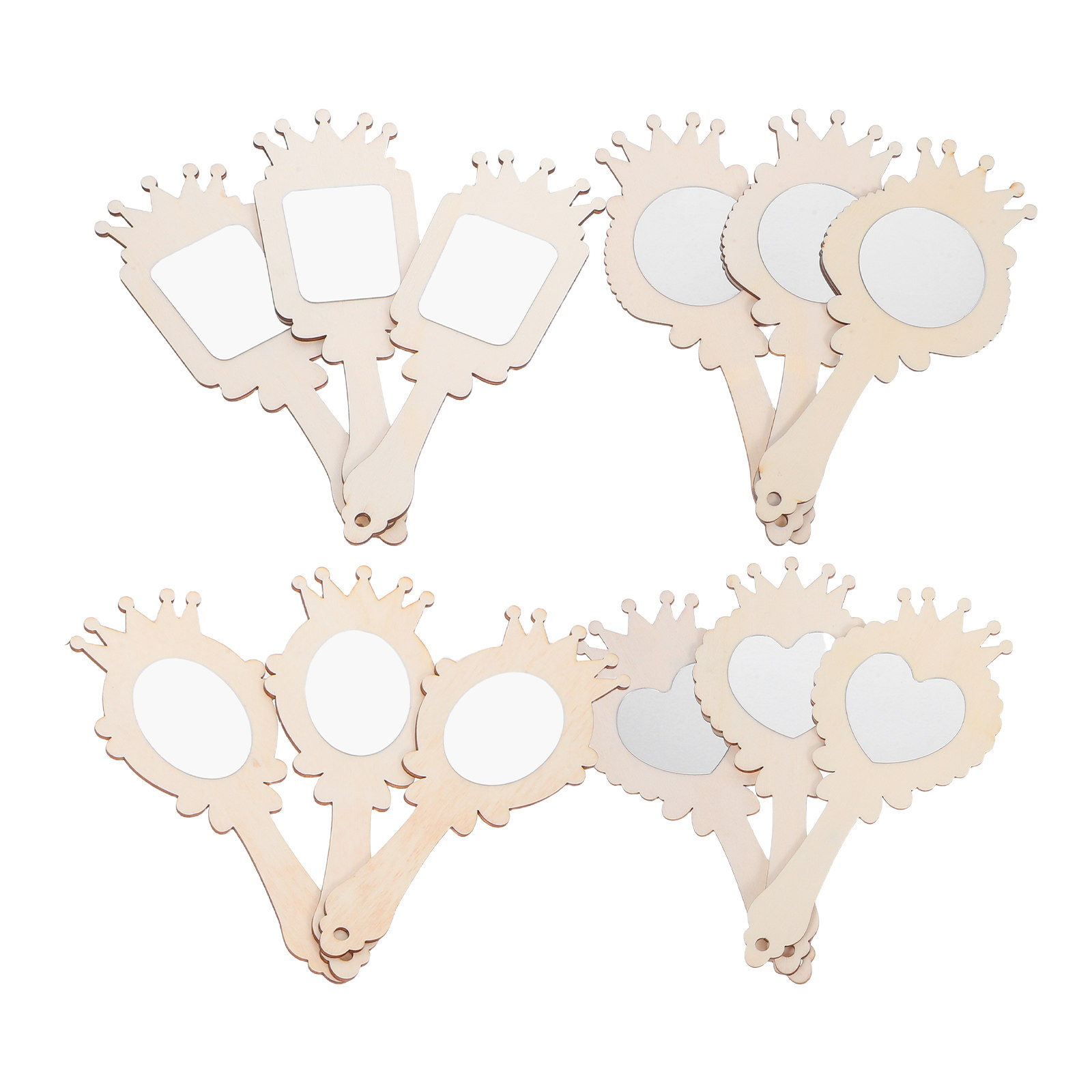 12 szt. Drewniane lusterka do  – Art Craft Mirror recenzja i cena